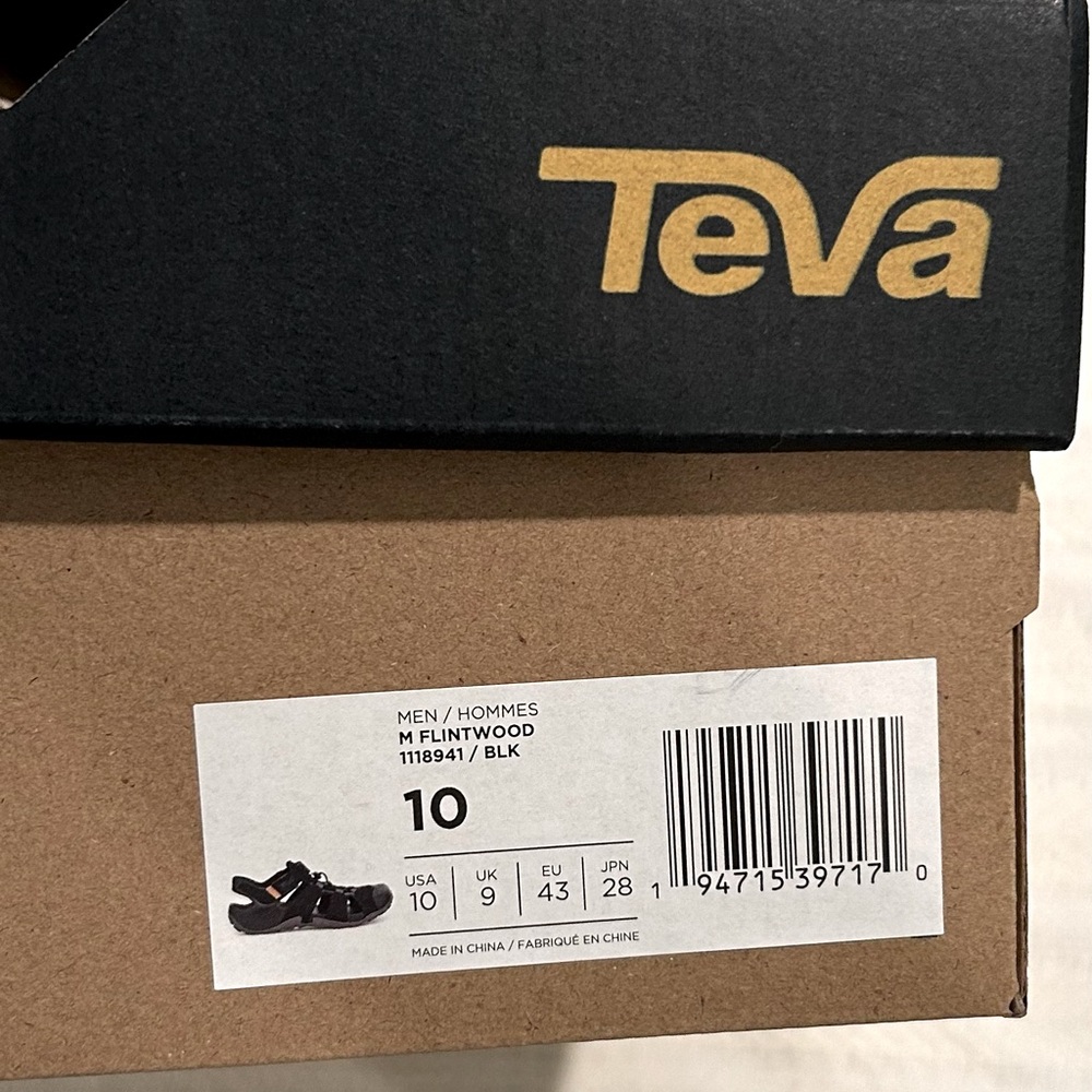 Teva mens sandals size 10